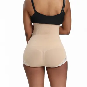 High-Waist Miederhose Bauchweg Po-Lifting Nahtlose Damen Shaping Unterwäsche mit Spitze