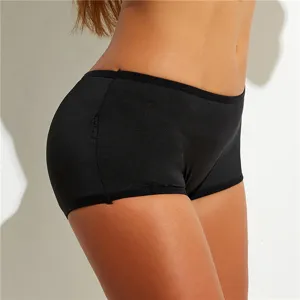 Women black padded hip enhancer panties seamless sponge shaping underwear shapewear