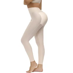 Naadloze hoge taille billenliftende vormlegging voor vrouwen, zijaanzicht figuurcorrigerende broek.