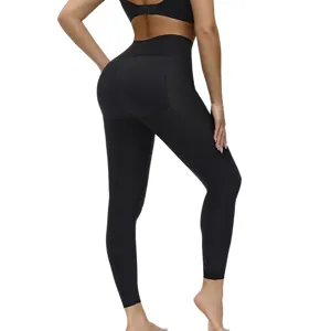 Dames Hoge Taille Zwart Vormende Leggings Buikcontrole Push Up Yoga Sport Broek