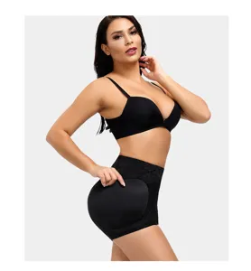 Women's high waist padded shapewear lace breathable tummy control butt lifter briefs