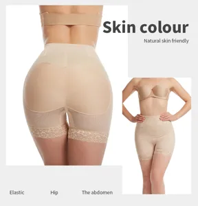 Women high waist butt lifter shapewear control panties seamless lace padded hip enhancer shorts.