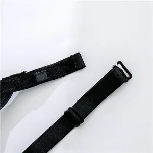 Adjustable black bra straps replacement, elastic underwear strap with hook and adjuster for women.