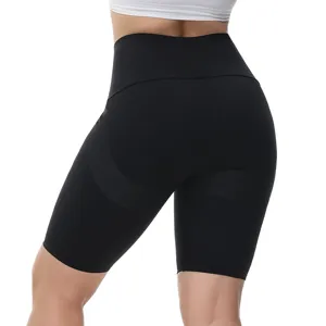 Damen hohe Taille Fitness Sport Shorts Aktivkleidung Workout Yoga Leggings schwarz lang