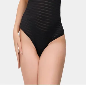 Femme noir rayé sexy body lingerie vêtements de nuit confortables respirants style