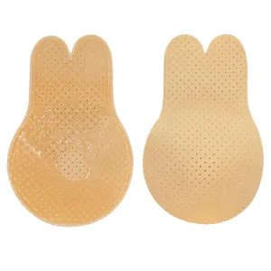 Breathable rabbit ear breast lift tape invisible silicone nipple covers for women wedding dress