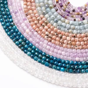 Natural crystal faceted square loose beads for DIY jewelry making bracelets necklaces