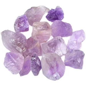 Natural raw amethyst crystal stones for home decor, diffuser, and fish tank decoration.