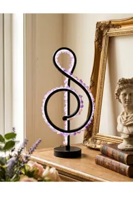 Lámpara noche cristal amatista USB enchufe dormitorio mesita decorativa ambiente