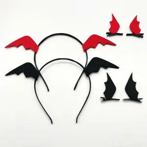 Halloween Bat Wings Headband Funny Novelty Hairband Cosplay Headpiece Halloween Party Hair Clips For Costume Photo Props