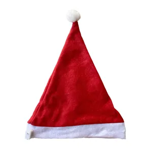 LED Weihnachtshut Erwachsene Pluesch Party Rot Weiss Nikolausmuetze Festliche Deko
