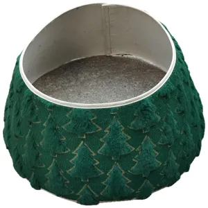 Jupe de sapin de Noel vert peluche sequins brodes decoration de maison de vacances