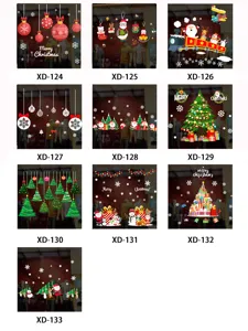 Stickers de fenetre statiques de Noel decoration vitrine verre festive divers modeles