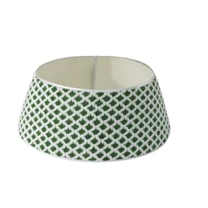 Collier de sapin de Noël vert blanc motif losange décoration de base de fête jupe de sapin