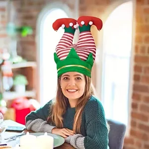 Funny Christmas Pants Legs Hat Novelty Santa Claus Elf Leg Hat Creative Christmas Party Dress Up Decorative Hat For Holiday Celebration Unisex Costume Accessories