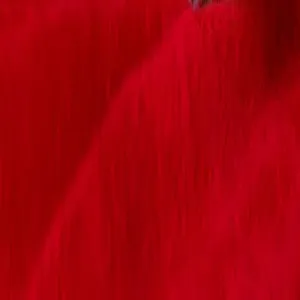 Weihnachtsgeschenkbeutel roter Pluesch Stoff Detailansicht, weiche Textur fuer Dekoration.