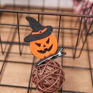 Halloween pince à cheveux enfant mignon citrouille chapeau de sorcière accessoire de fête