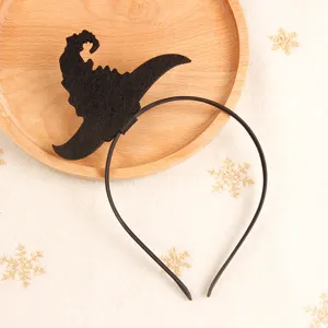 Halloween schwarzer Filz Hexenhut Haarreif fuer Kostuem Party Haarschmuck Accessoires.