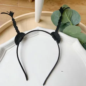 Schwarzes Halloween Filz Haarreif lustige Teufelshörner Haarschmuck für Party und Festival