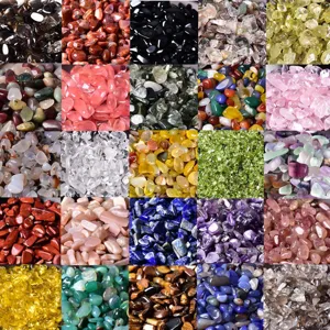Natural crystal chips 2-4mm colorful small stones for fish tank aquarium vase filler decor