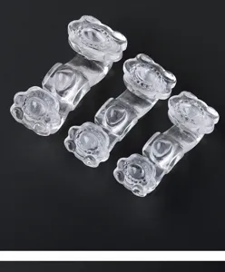 Natürlicher klarer Kristall Ruyi Schnitzerei Ornament transparente Feng Shui Deko DIY Anhänger.