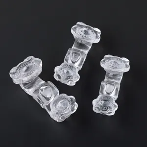 Klare Kristall geschnitzte Handwerksartikel, transparente Edelstein Deko Artikel, 3er Set.