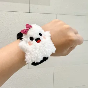Halloween Pluesch Geist Klapparmband niedlich flauschiges Handgelenk Party Deko Geschenk