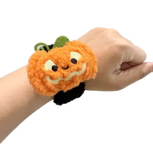 Halloween Plüsch Kürbis Klapparmband süße Geister Schnapparmband Party Deko Geschenk