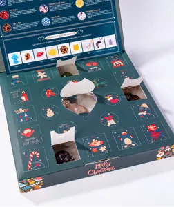 Weihnachts-Adventskalender Überraschungsbox 24 Gitter Kristallstein Rätsel Geschenkbox Feiertag.
