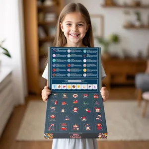 Weihnachten Adventskalender Blind Box 24 Tage Countdown Geschenkbox Naturkristall Stein Harz Tiere Figuren Set Xmas Kinder Geschenk Dekor