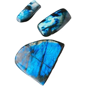 Natürlicher blauer Labradorit Kristall Freiform Roherz Mineral Dekoration für Büro