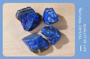 Cristal de lapislázuli natural piedra bruta espécimen azul difusor aroma detalle