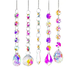 Crystal sun catcher prism pendant hanging for window garden home decor colorful