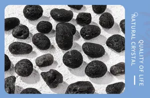 Natural black meteorite crystal rough stone raw mineral specimen for aromatherapy.