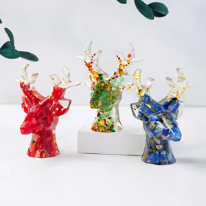Kristall Epoxidharz Elch Ornament Heimdekoration Schmuckhalter Weihnachtsdekoration