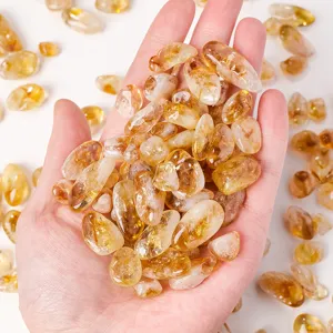 Piedras Trituradas de Cristal de Citrino Brasileño Natural Granos Grandes Difusor de Piedra Para Maceta Pecera Aromaterapia Decoración Hogar Oficina Ornamento