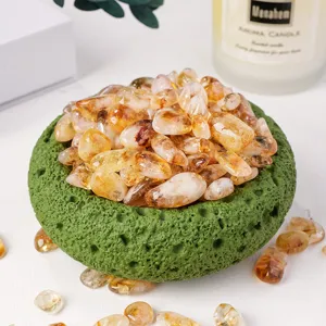 Piedras de Grava de Citrino Natural Grandes Macetas de Aromaterapia Decoración