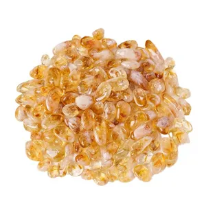 Piedras rodadas de cristales de citrino amarillo natural para decoración de jarrones