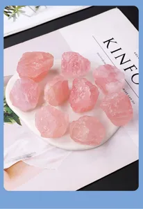 Natural raw pink crystal stones bulk aromatherapy quartz mineral specimens for room decor