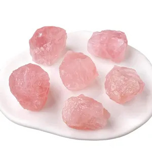 Natural raw rose quartz stones bulk crystal rough mineral specimens for home decor and diffusers