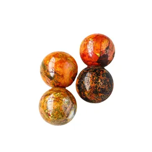 Natural crystal stone sphere ornament feng shui mineral ball for home desktop decor display