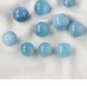 Natürlicher Aquamarin Kristall Kugel 2cm Edelstein Feng Shui Deko Kugel Großhandel