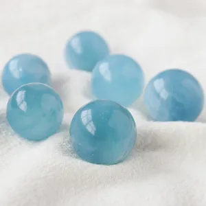 Natürliche Aquamarin Kristallkugel Handpoliert Halbedelstein Mineral Für Feng Shui Dekor Home Office Ornament