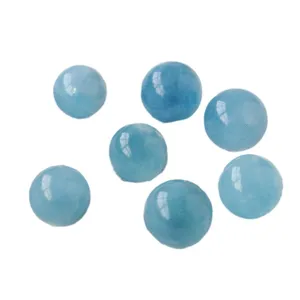 Natürlicher Aquamarin Kristall Kugel Edelstein poliert glatt Feng Shui Heimdekor Meditation.