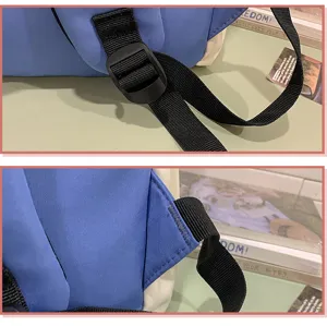 Backpack detail shot highlighting durable nylon straps, adjustable buckles, and reinforced stitching.