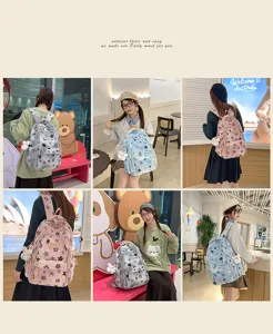 Casual star print school backpack lightweight campus rucksack stylish student daypack for daily use