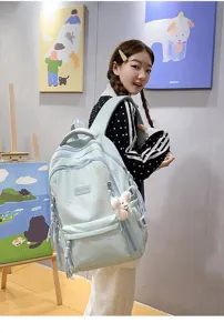 Large capacity student backpack minimalist school bag casual travel daypack for women teens