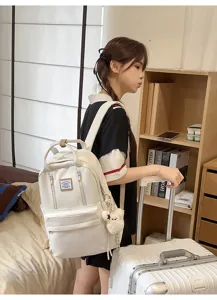 Japanese cute girl backpack Korean style large capacity casual student school bag for travel use.