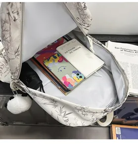 Detailed view of large capacity backpack interior capacity and internal organizational structure.