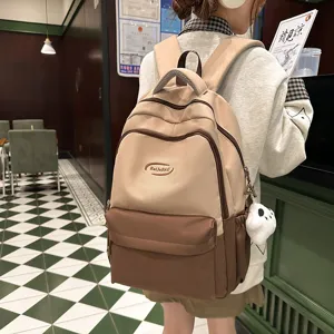 2025 new korean style college backpack large capacity student school bag lightweight waterproof